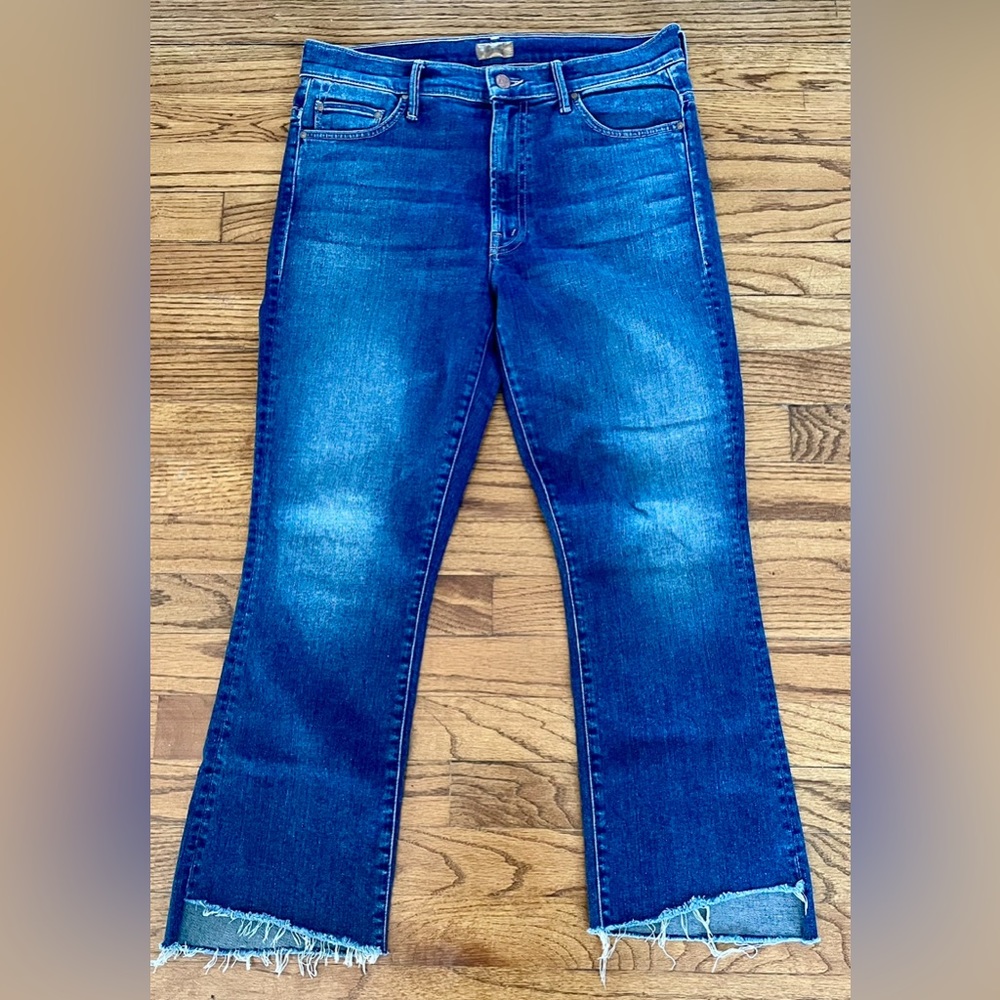 Mother Denim Jeans The Insider Crop Step Fray The Streets are Talking Size 30